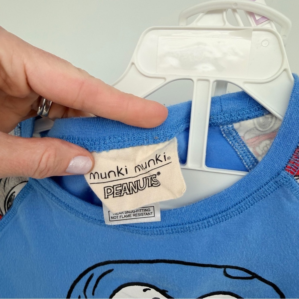 munki munki Snoopy Astronaut Kids Pajamas - Blue and Gray - Picture 2 of 4